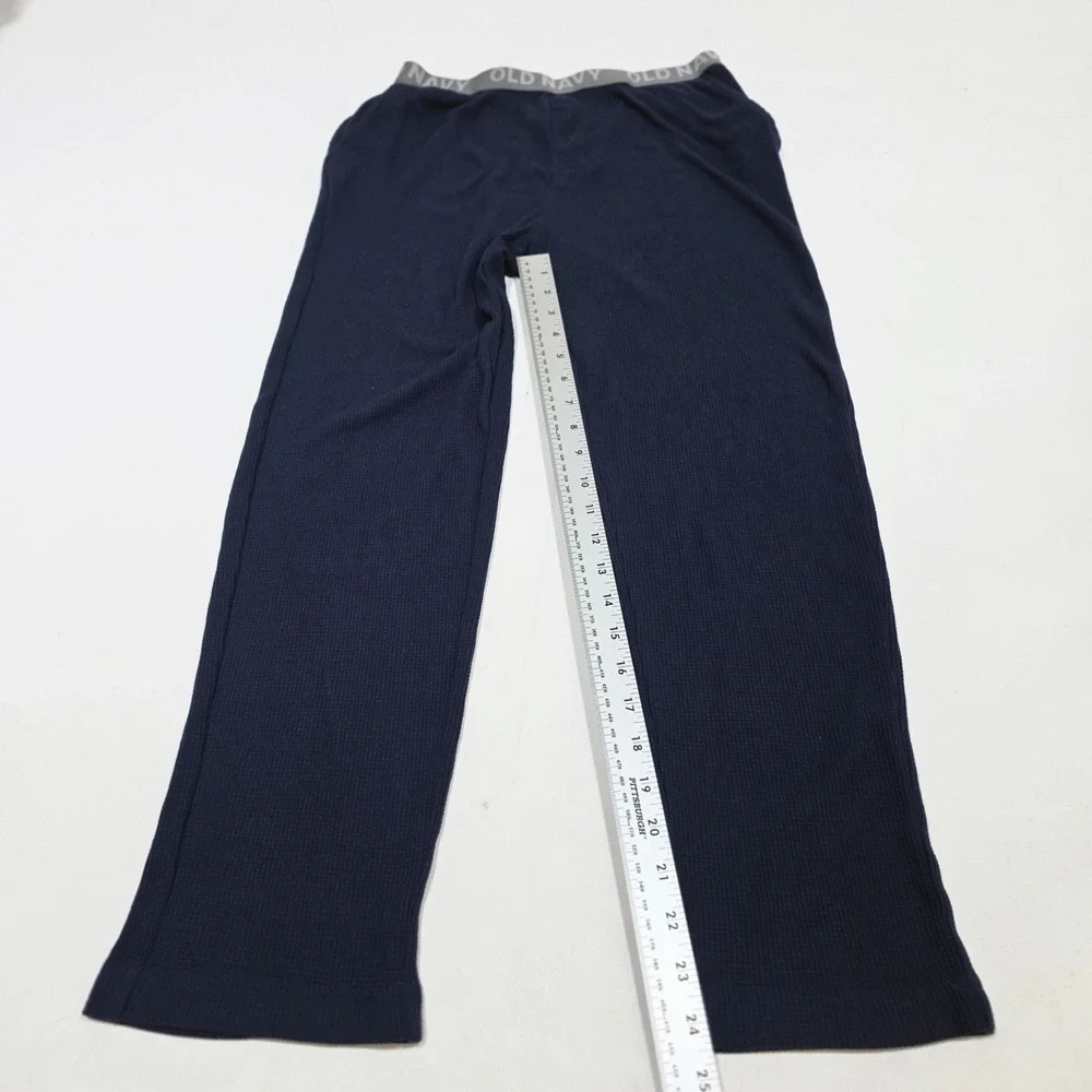 Old Navy Pajama Pants Boys XL 14-16 Navy Blue Waffle Knit Thermal Sleepwear